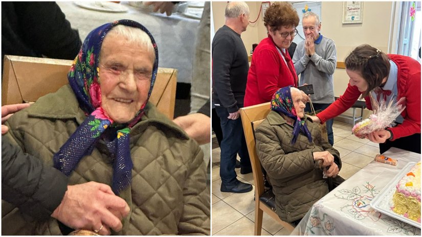 FOTO Rijetka i dirljiva proslava: Kamenogorička baka Angjela Budinski proslavila stoljeće života
