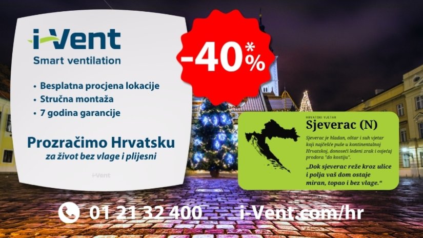 I-VENT Zatvoreni prozori, a kuća di&scaron;e!