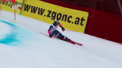 Zrinka Ljutić 17. uoči druge veleslalomske vožnje na Kranjskoj Gori