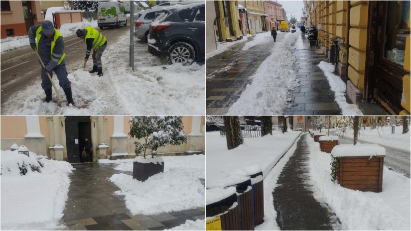 FOTO Čistoća: Od ponoći radnici i sva dostupna mehanizacija čiste nogostupe i dijelove pje&scaron;ačkih zona