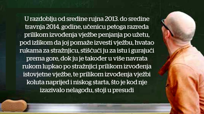 Zbog bludnih radnji na nastavi, nastavnik tjelesne i zdravstvene kulture ide u zatvor