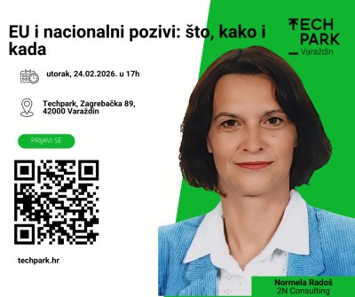 Radionica o EU i nacionalnim pozivima u Tehnolo&scaron;kom parku Varaždin