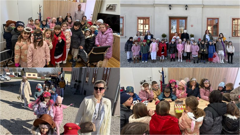 Fa&scaron;ničko veselje ispred Općine Petrijanec &ndash; mali&scaron;ani iz vrtića Petrijanec posjetili Općinu