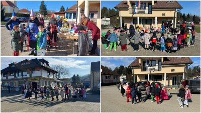 VIDEO/FOTO Fa&scaron;nička radost u Klenovniku: djeca iz vrtića i &scaron;kole u posjetu Općini