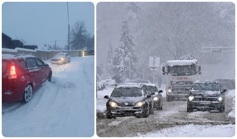 KAOS NA CESTAMA Na sjeveru Hrvatske palo i do 25 centimetara snijega, neki dijelovi neprohodni