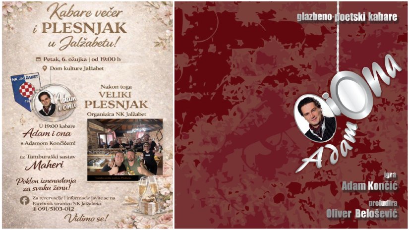 Povodom Dana žena kabaret večer &bdquo;Adam i ona&ldquo; i plesnjak