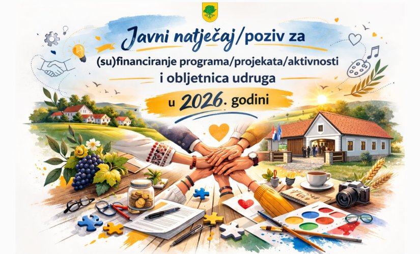 Javni natječaj za sufinanciranje programa udruga u 2026. godini