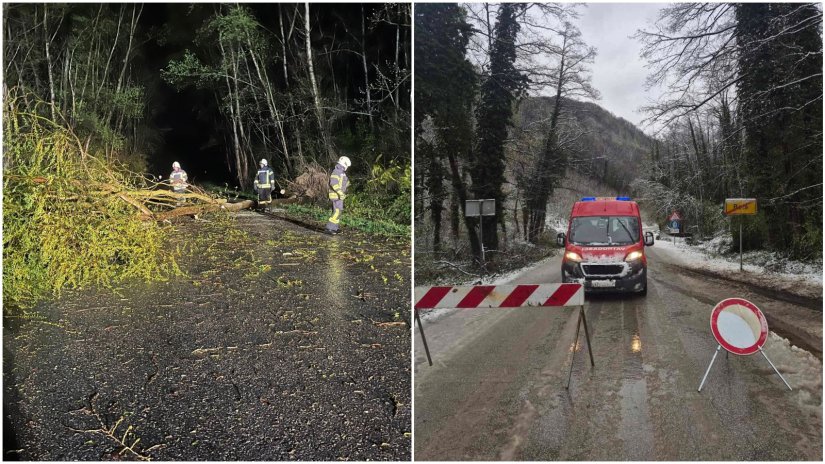 FOTO/VIDEO Vi&scaron;e od 100 vatrogasaca na terenu zbog olujnog vjetra, zatvorena cesta kroz Belski dol
