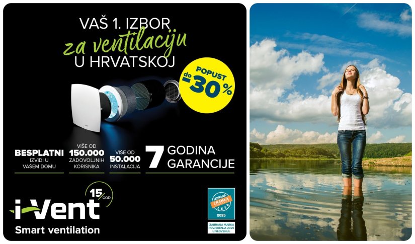 I-VENT Bez vlage i plijesni &ndash; proljetni popust od 30% i garancija 7 godina na uređaje