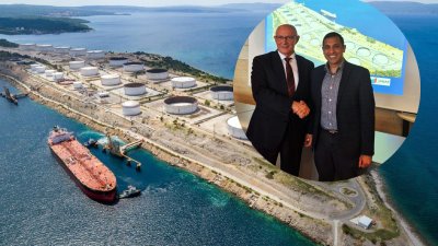 Predsjednik Uprave JANAF-a s britanskim veleposlanikom na Terminalu Omi&scaron;alj