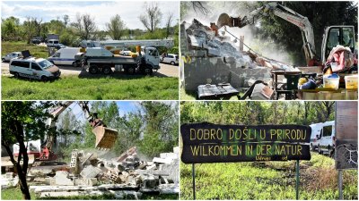 FOTO Počelo je ru&scaron;enje bespravno izgrađenih objekata uz obalu Drave kod Varaždina