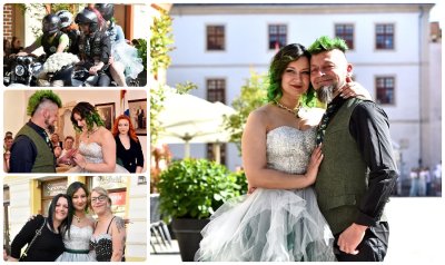 FOTO Bajkersko vjenčanje na sredi&scaron;njem varaždinskom trgu: sudbonosno "da" uz zvuk motora