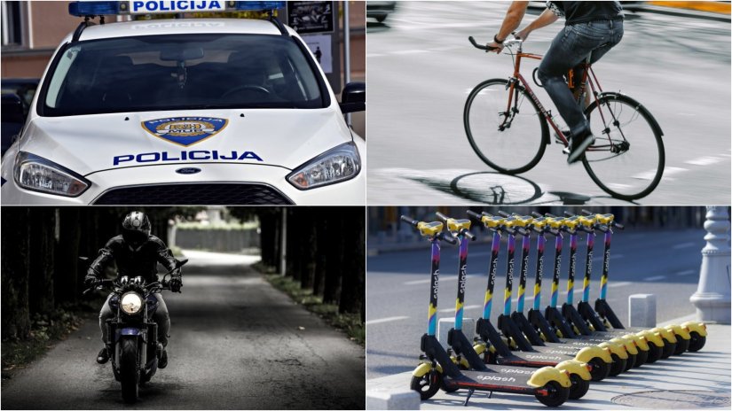 U prometnim nesrećama ozlijeđeni biciklist, motociklist te vozač elektroromobila