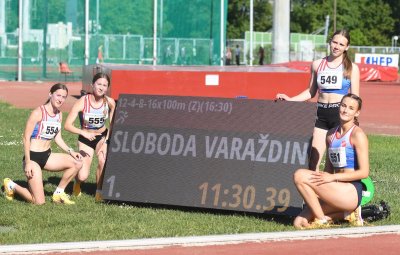 Državni rekord i tri naslova prvaka Hrvatske za varaždinsku Slobodu na Prvenstvu Hrvatske u &scaron;tafetama