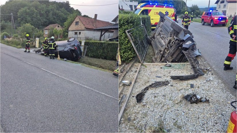 FOTO: Dvije osobe ozlijeđene u prometnoj nesreći u Filipićima, svemu kumovao alkohol