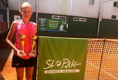 Ema &Scaron;tajcar u finalima celjskog turnira iz Tennis Europe serije U 14