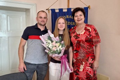 Mlada hrvatska reprezentativka Jana &Scaron;krlec na prijemu kod gradonačelnice Dragice Ratković