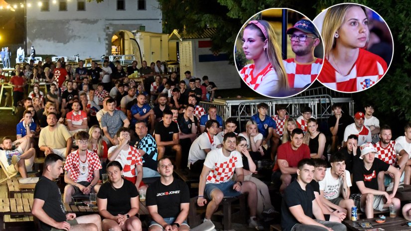 FOTO Pobjedu Hrvatske nad Panamom pratili brojni kod varaždinskoga Staroga grada