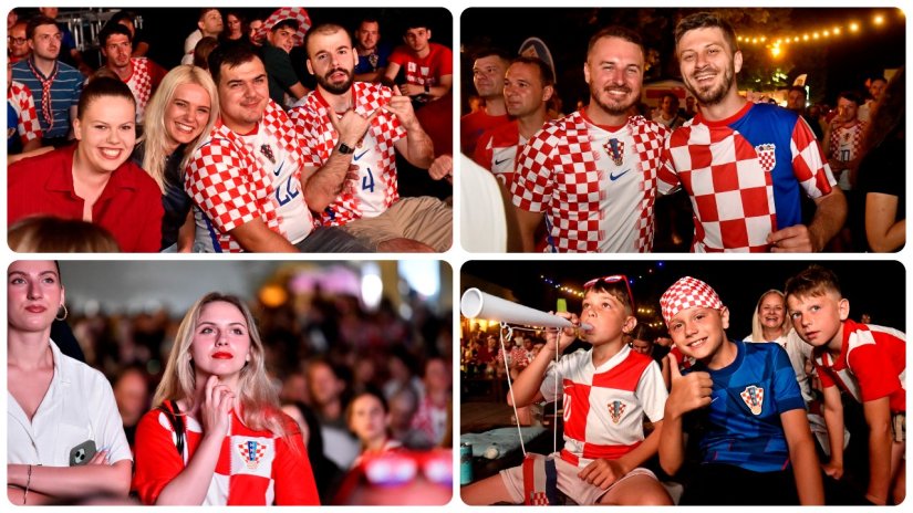 FOTO Varaždinci svim srcem sinoć navijali za Vatrene; donosimo djelić atmosfere iz Gledaone