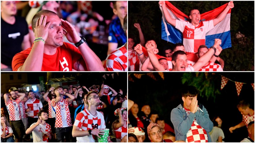 FOTO Navijači u Varaždinu emotivno pratili utakmicu Hrvatske i Portugala