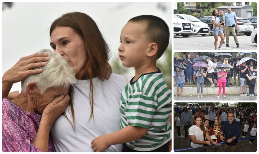 FOTO Ludbrežani dočekali svoju europsku prvakinju, dirljiv susret bake i njezine unuke
