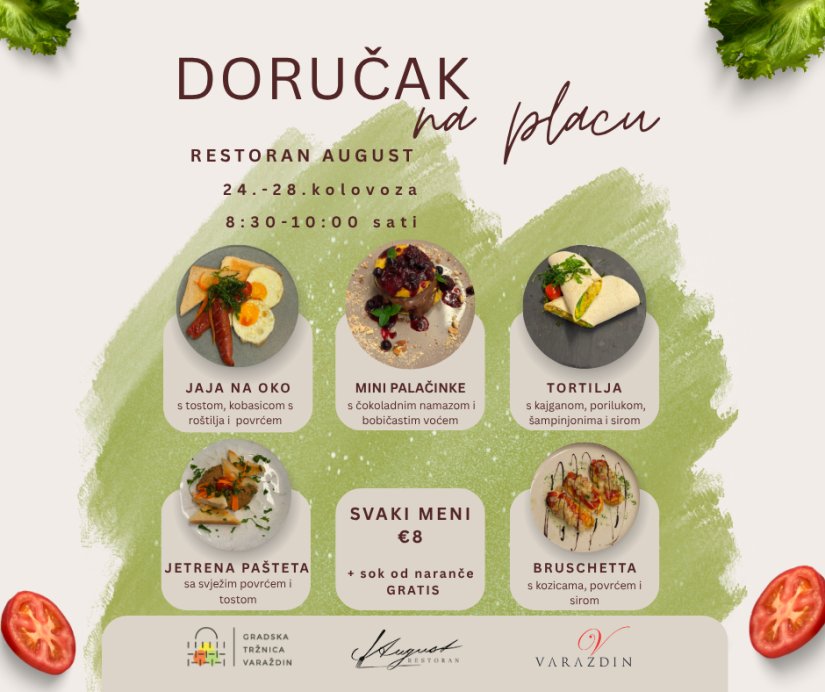 Doručak na placu vraća se tijekom &Scaron;pancirfesta &ndash; pet novih menija od domaćih namirnica