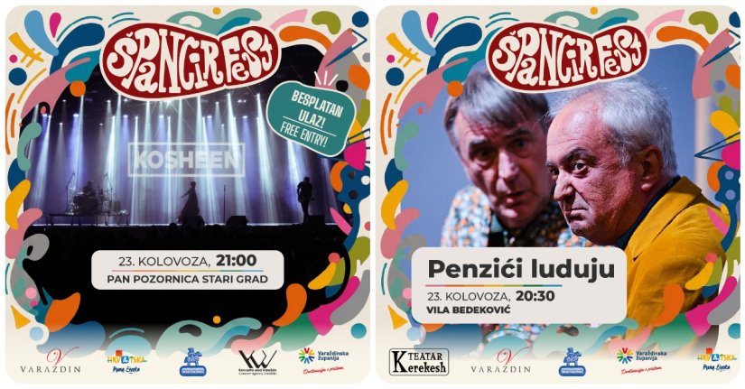 Danas na &Scaron;pancirfestu; od uličnih performera i Kosheena na velikoj pozornici do predstave "Penzići luduju"