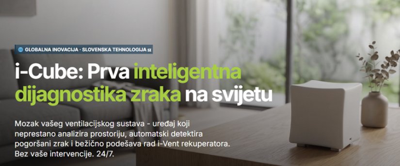 I-VENT Predstavljamo i-Cube; prvu inteligentnu dijagnostiku zraka na svijetu