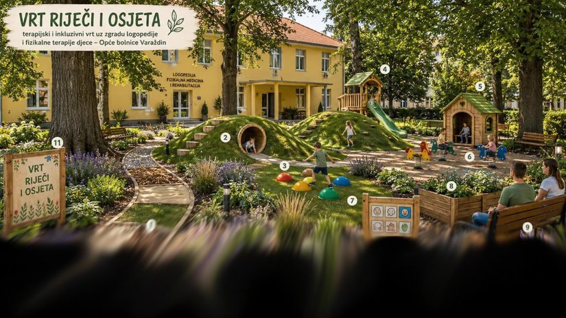 &bdquo;Vrt riječi i osjeta&ldquo; - terapijski i senzorni vrt u sklopu Opće bolnice Varaždin