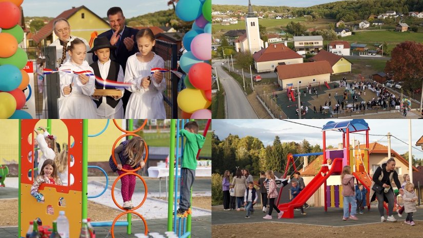 VIDEO/FOTO Novo mjesto za igru i druženje: Svečano otvoreno dječje igrali&scaron;te u Klenovniku