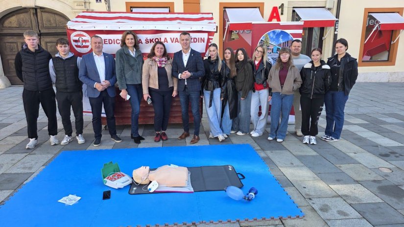 Znanje koje spa&scaron;ava živote: Učenici Medicinske &scaron;kole Varaždin obilježili Svjetski dan oživljavanja