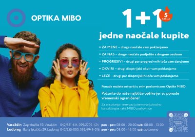 Optika Mibo: Požurite do najbliže optike jer su ponude vremenski ograničene