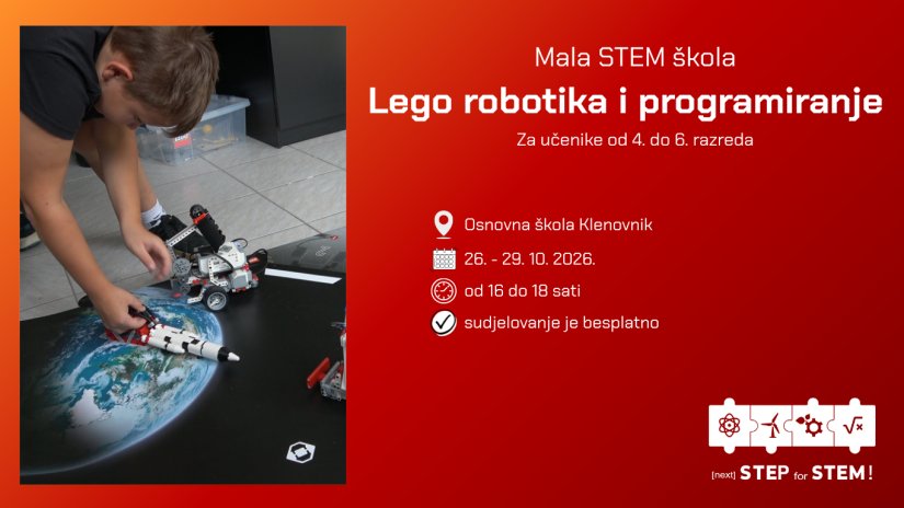 Otvoreni upisi u 4. ciklus Male STEM &scaron;kole &bdquo;Lego robotika&ldquo;