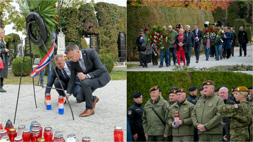 FOTO Uoči blagdana Svih svetih položeni vijenci na varaždinskom Gradskom groblju