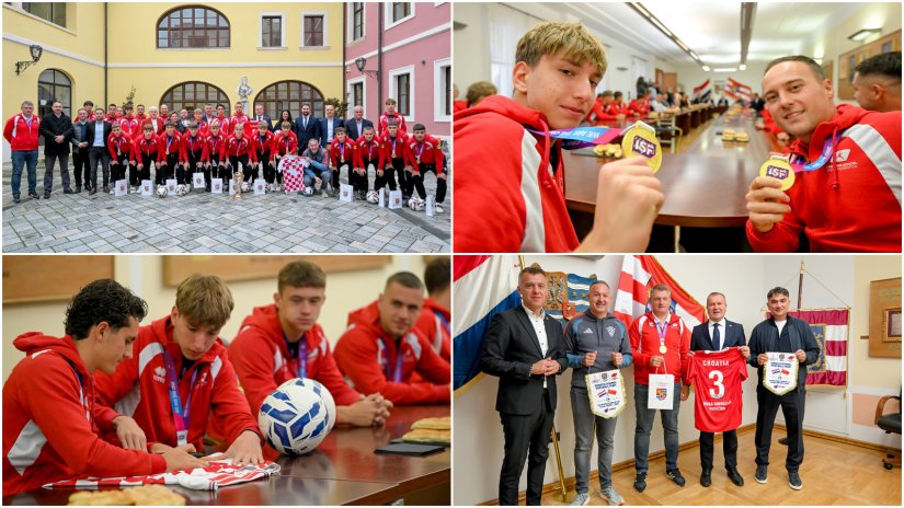 FOTO Dočekali svjetske prvake: Zlatna generacija ispisala povijest hrvatskog &scaron;kolskog nogometa